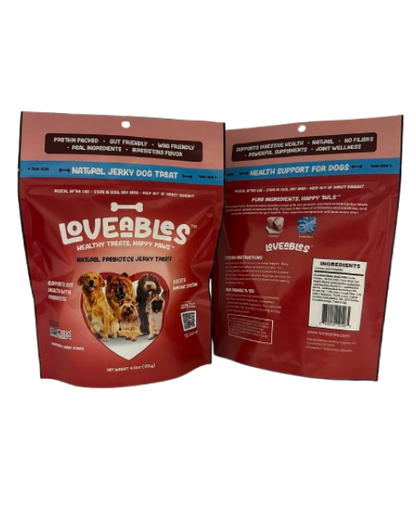 Loveables  NATURAL PROBIOTICS JERKY TREATS