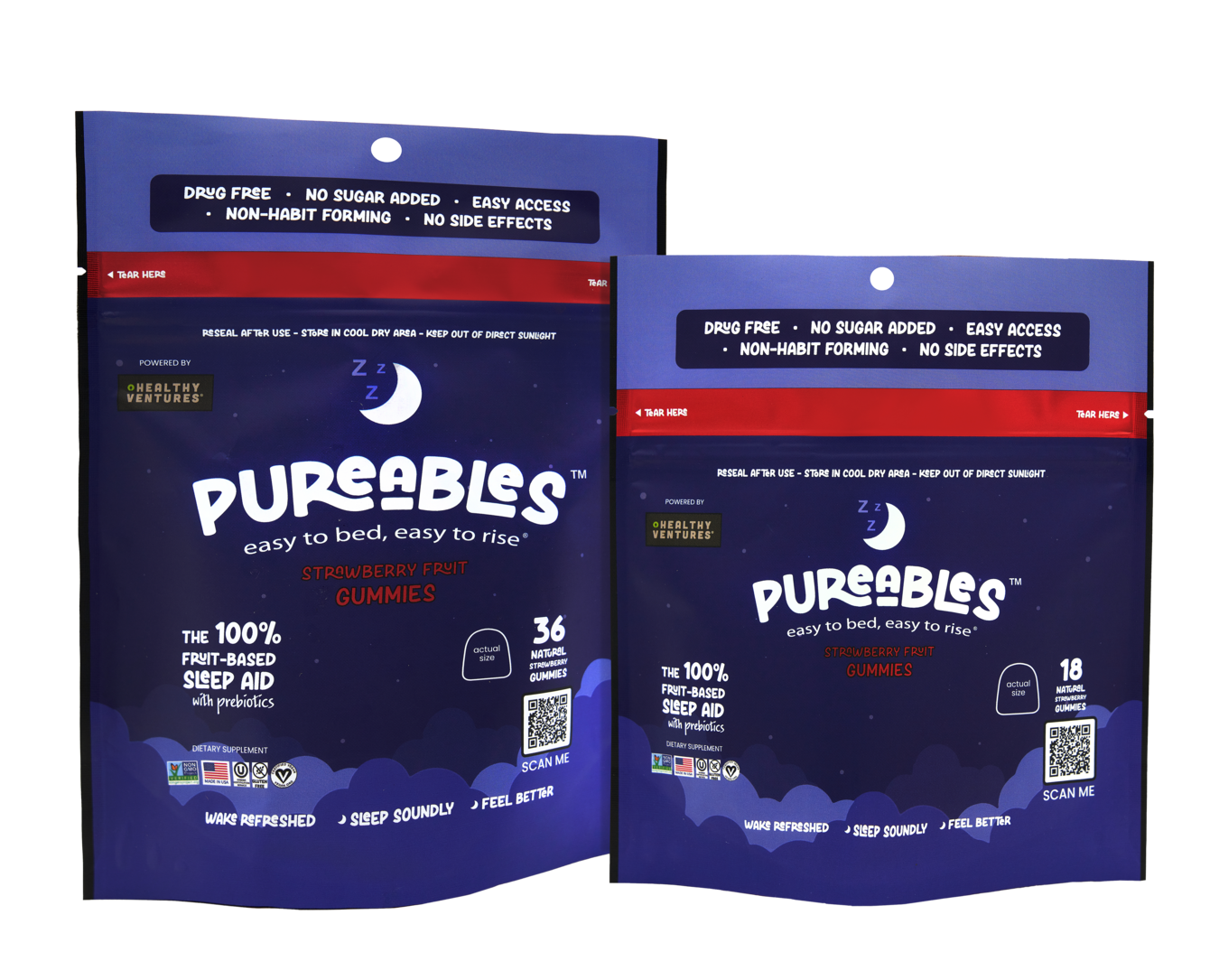 Pureables™ All-Natural Sleep Strawberry Gummies