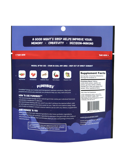 Pureables™ All-Natural Sleep Strawberry Gummies